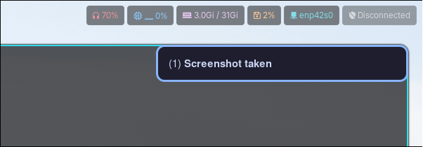 dunst로 알림이 온 화면