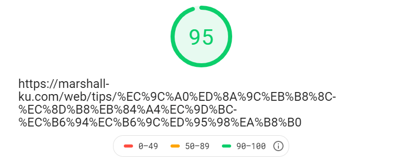 speed insights mobile score