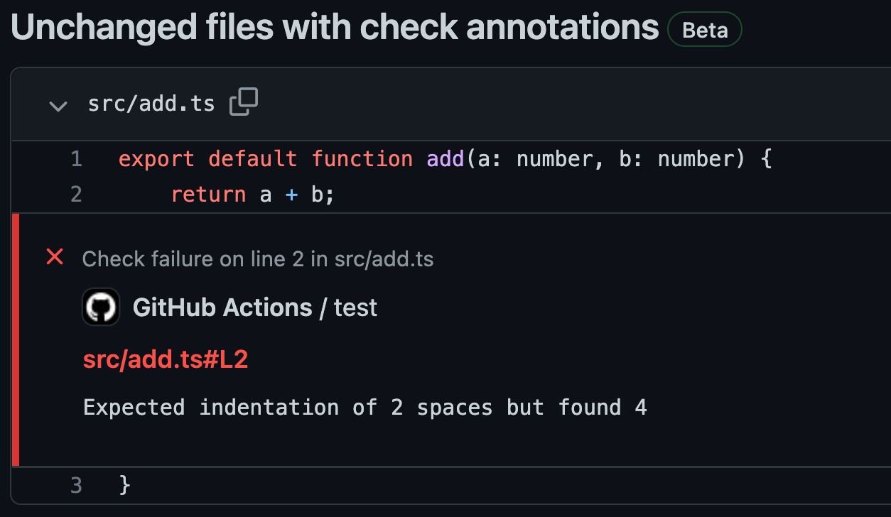 Pull Request 페이지에서 ESLint 오류 확인