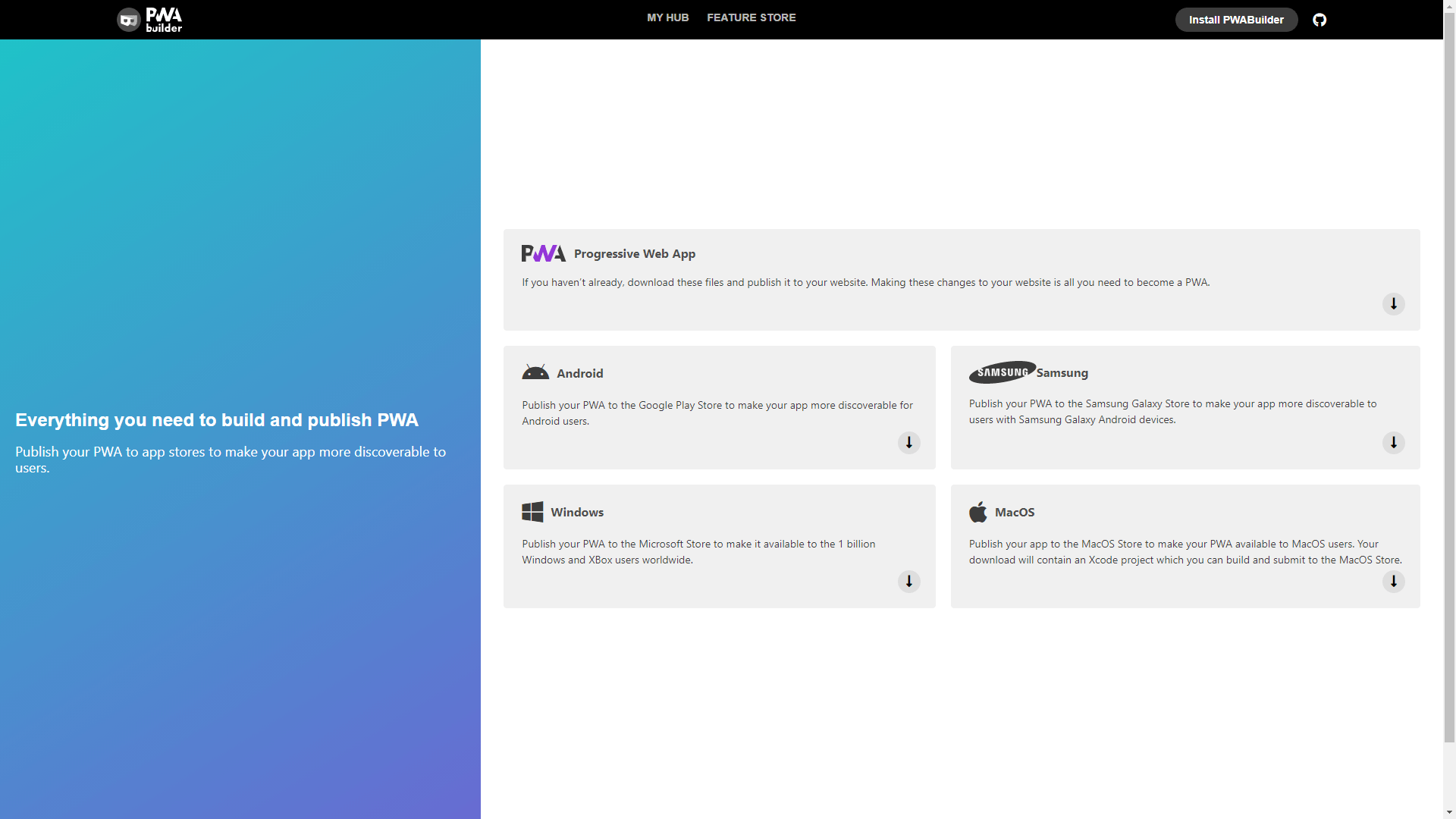 PWA 앱으로 빌드