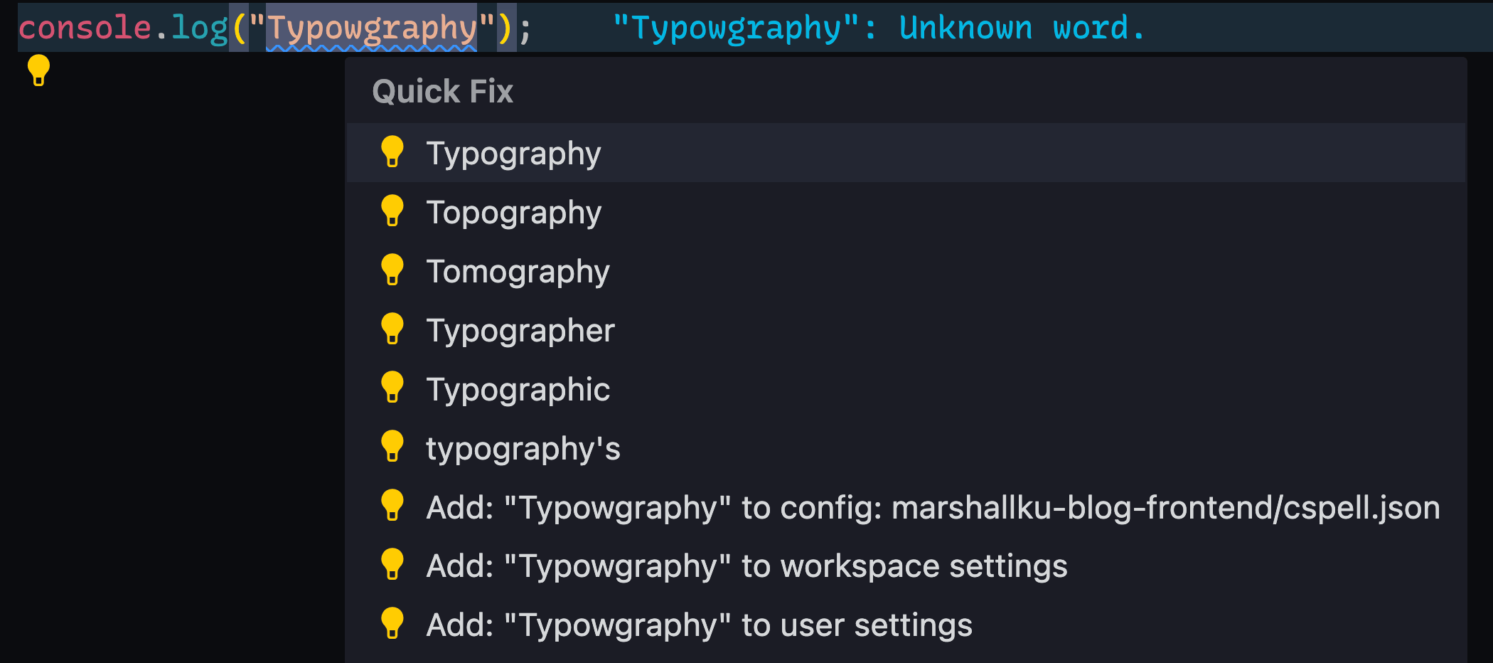 Quick fix in typography