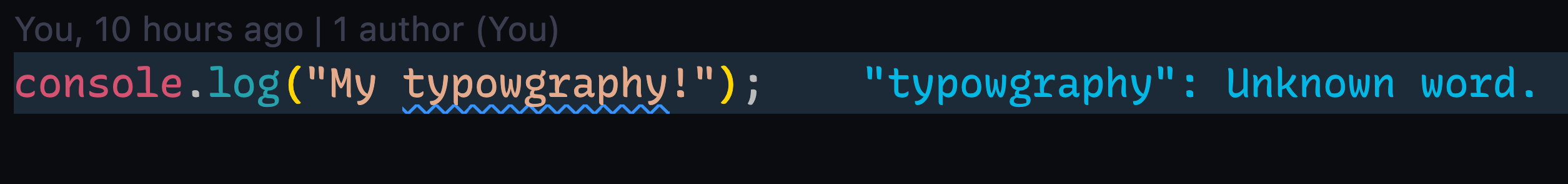 Typography in code, with Visual Studio Code