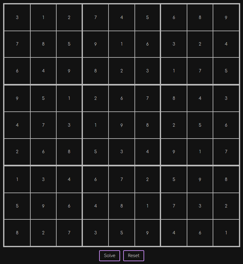 스도쿠 풀이 완료