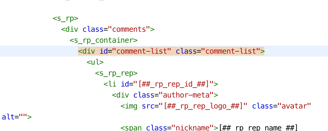 comment list