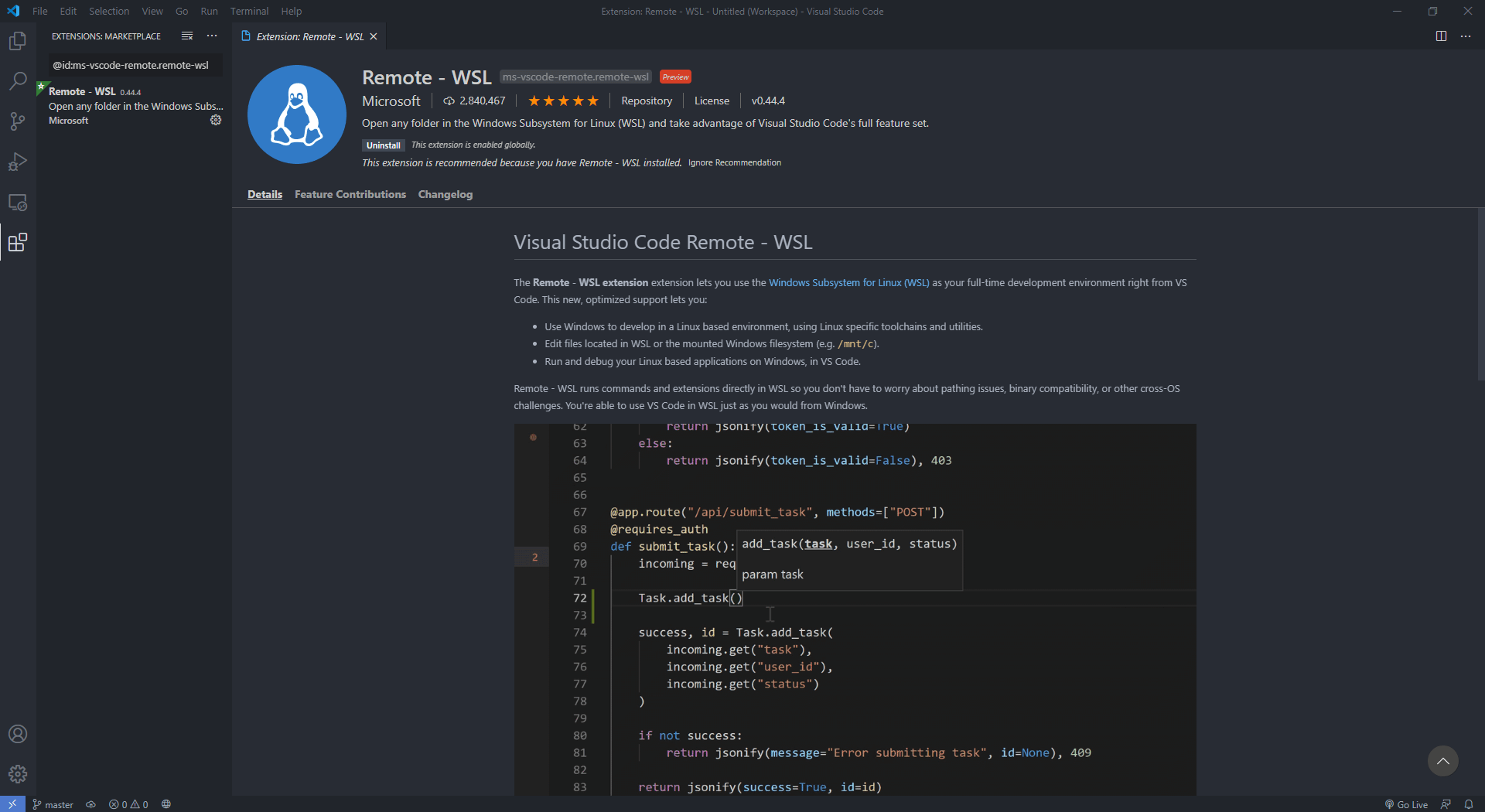 Remote - WSL